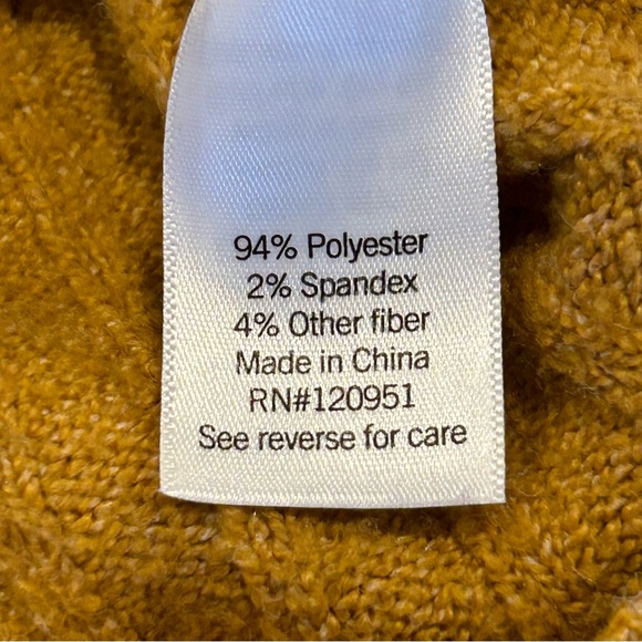 SO Gold Ribbed Cropped Slouchy Sweater M - Picture 6 of 9